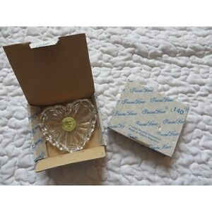 Vintage Princess House Lead Crystal Glass 3" Heart Hanging Ornament Czech #140